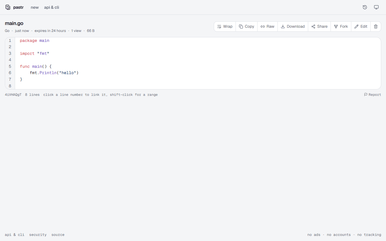 pastr screenshot