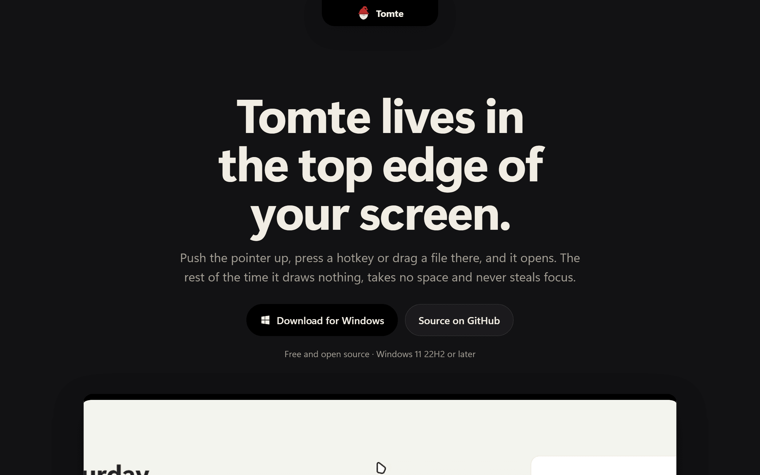 Tomte screenshot